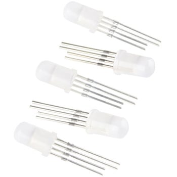 LED - RGB Addressable、PTH、5mm Diffused 5 Pack SPARKFUN