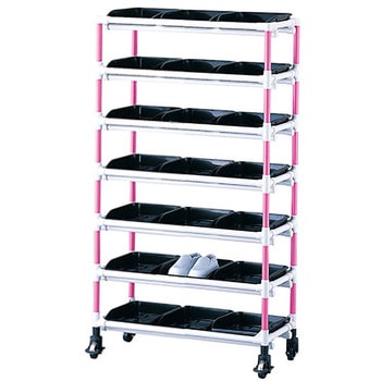 抗菌短靴ラック 3列7段・21人用 矢崎化工