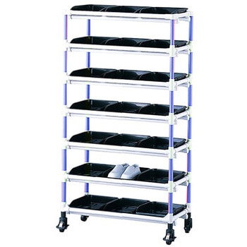 抗菌短靴ラック 3列7段・21人用 矢崎化工