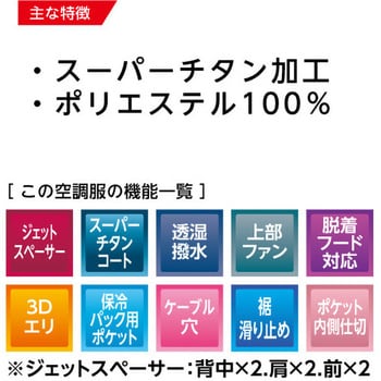 Nクール 長袖ブルゾン 上部ファン NA-1122 (服のみ) NSP 長袖 空調