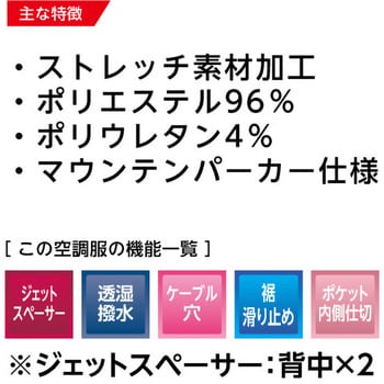 Nクール マウンテンパーカー Na 3081 服のみ Nsp 長袖 空調ウェア 服 通販モノタロウ