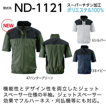 Nクールウェア 半袖ブルゾン ND-1121 (服のみ) NSP