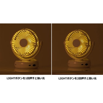 小型 扇風機 USB充電式 クリップ・フック付き モノタロウ