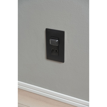 ロック式コンセントキャップ4 ブラック 黒  ロック機能 いたずら防止  つまみにくい山なり形状  コンセントに馴染む、目立たない色とデザイン ELPA