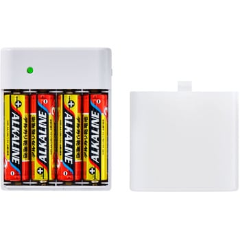 電池式充電器 USB ON/OFFスイッチ付 Type-Cケーブル付属 単3x4本 非常時 防災 インジケーターランプ付 キャンプ - ELPA