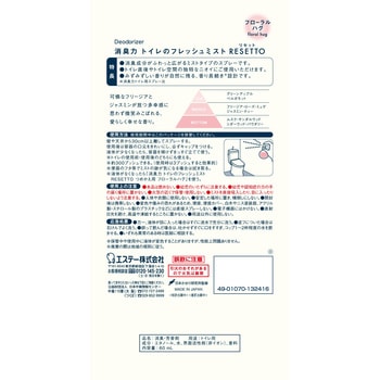 消臭力トイレのフレッシュミストRESETTO エステー
