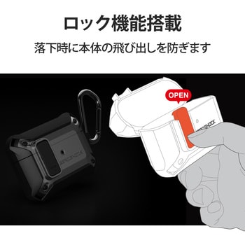 AirPods Proケース ZEROSHOCK Lock 耐衝撃 TPU ポリカーボネート