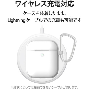 AirPods Proケース ワイヤレス充電Qi対応 TOUGH SLIM 耐衝撃 TPU PET カラビナ付き エレコム