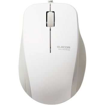 マウス 有線 抗菌 ブルーLED 3ボタン Mサイズ ケーブル長1m エレコム