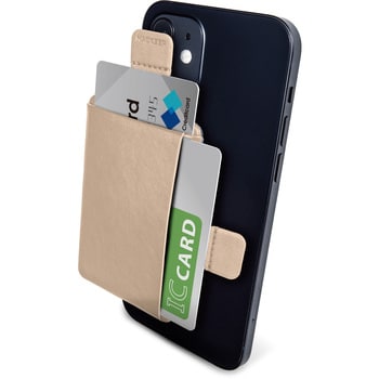 MagSafe対応カードポケット iPhone12 / mini / Pro / ProMax 背面 マグネット吸着 レザー 2枚収納