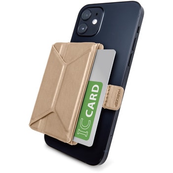 MagSafe対応カードポケット iPhone12 / mini / Pro / ProMax 背面 マグネット吸着 レザー スタンド