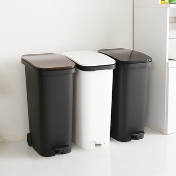 スタイリッシュデザイン ペダル式ダストボックス【tiro-ティーロ】 容量31L スムースキャスター付き ホームテイスト