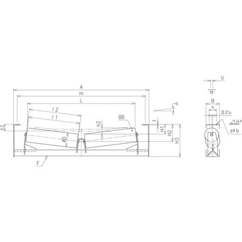 屋外ベルトコンベア用VR型リターンブラケット[VRB] JRC