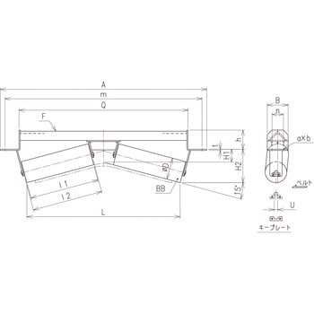 屋外ベルトコンベア用V型押えリターンブラケット[VRPB2] JRC