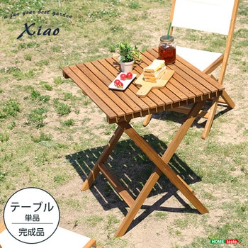 SH-01-XIA-GR--BR---LF2 人気の折りたたみガーデンテーブル(木製