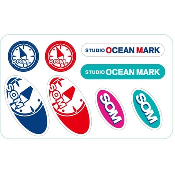 SOMロゴ カッティングシート&ステッカー スタジオオーシャンマーク