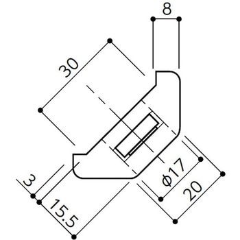 柱壁保護材 コーナーガードNPOタイプ 30×15 ナカ工業