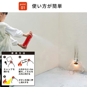 エアゾール式簡易消火具 FIREOUT 消火スプレー - マカン