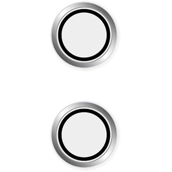 iPhone 17 / 16 / 16 Plus 精密設計ケース専用 アルミフレーム 高透明 レンズ保護ガラス シルバー - Simplism