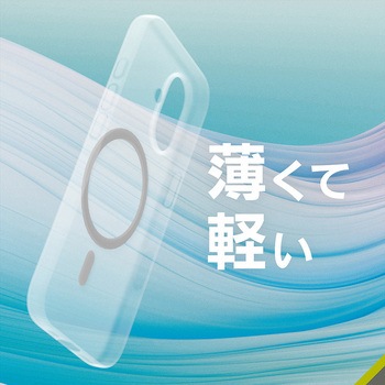 iPhone 17 [Silky Armor] MagSafe対応 シルキータッチケース マットクリアブルー Simplism