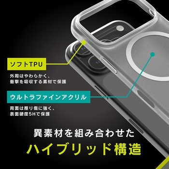 iPhone 17 Pro [Silky Armor] MagSafe対応 シルキータッチケース マットクリアブラック Simplism