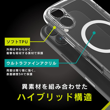 iPhone 17 [LIGHT SHIELD Solid] MagSafe対応 超精密設計 衝撃吸収 ハイブリッドクリアケース ホワイトリング Simplism