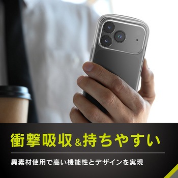 iPhone 17 Pro Max [LIGHT SHIELD Solid] 超精密設計 衝撃吸収 ハイブリッドクリアケース クリア×ブラック Simplism