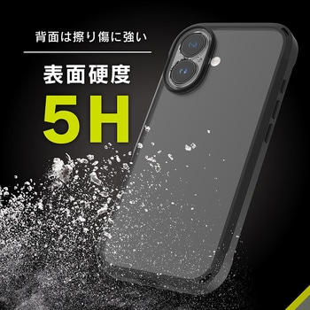 iPhone 17 [GRAV Solid UNLIMITED] 超精密設計 耐衝撃5M ハイブリッドケース クリア×ブラック Simplism