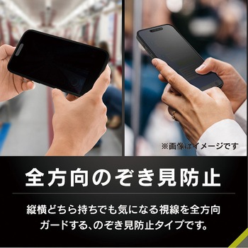 iPhone 17 / 16 Pro ケースとの相性抜群 360° のぞき見防止 画面保護強化ガラス 光沢 Simplism