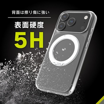 iPhone 17 Pro [Turtle MagStand] MagSafe対応 リングスタンド付きハイブリッドクリアケース シルバーリングスタンド Simplism