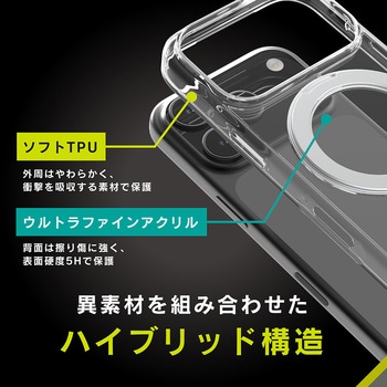iPhone 17 Pro [Turtle MagStand] MagSafe対応 リングスタンド付きハイブリッドクリアケース シルバーリングスタンド Simplism