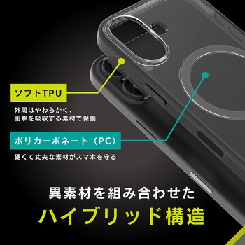 iPhone 17 [Lumino] MagSafe対応 背面クリアハードケース クリア×ピンク Simplism