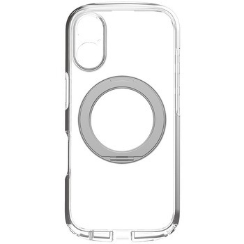 iPhone 17 [LIGHT SHIELD Solid MagStand] MagSafe対応 超精密設計 衝撃吸収 リングスタンド付きハイブリッドクリアケース シルバーリングスタンド Simplism