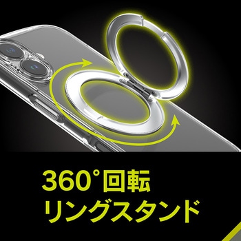 iPhone 17 [LIGHT SHIELD Solid MagStand] MagSafe対応 超精密設計 衝撃吸収 リングスタンド付きハイブリッドクリアケース グレージュリングスタンド Simplism