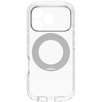 iPhone 17 Pro [LIGHT SHIELD Solid MagStand] MagSafe対応 超精密設計 衝撃吸収 リングスタンド付きハイブリッドクリアケース シルバーリングスタンド Simplism