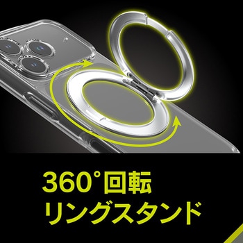 iPhone 17 Pro [LIGHT SHIELD Solid MagStand] MagSafe対応 超精密設計 衝撃吸収 リングスタンド付きハイブリッドクリアケース グレージュリングスタンド Simplism