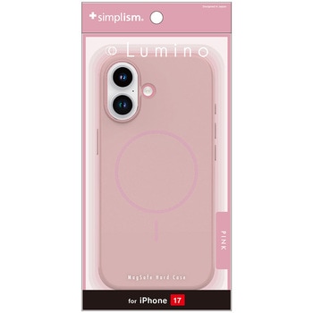 iPhone 17 [Lumino] MagSafe対応 ハードケース ピンク Simplism