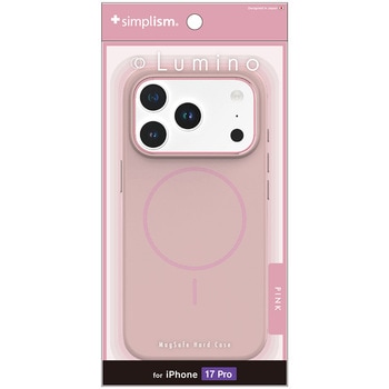 iPhone 17 Pro [Lumino] MagSafe対応 ハードケース ピンク Simplism