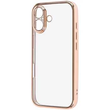 iPhone 17 ソフトケース 精密設計 フレームメッキ / ピンクゴールド レイ・アウト