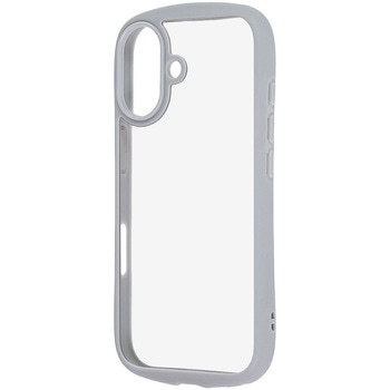 iPhone 17 ハイブリッドタフケース Puffull +レンズガードリング / グレー レイ・アウト