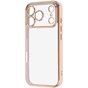 iPhone 17 Pro ソフトケース 精密設計 フレームメッキ / ピンクゴールド - レイ・アウト