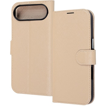 iPhone Air 手帳型レザーケース シンプル マグネット / ベージュ レイ・アウト