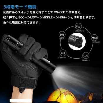 【L50C】充電式防水コンパクトフラッシュライト - WUBEN(ウーベン)