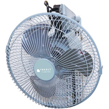 Amazon.co.jp: 工業用扇風機 壁掛け型 25cm アルミ羽根 旋回首振り送風