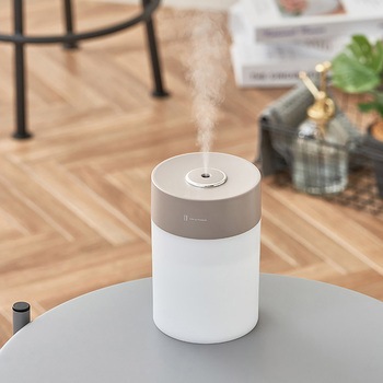 USB給電式加湿器 LEDライト付 ミントグリーン/モカ - ライフオンプロダクツ