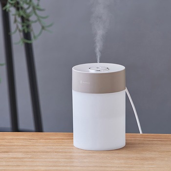 USB給電式加湿器 LEDライト付 ミントグリーン/モカ - ライフオンプロダクツ
