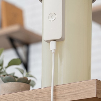 USB給電式ファン内蔵ツインジェット加湿器 モカ/オフホワイト ライフオンプロダクツ