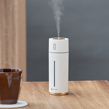 充電式スリム加湿器 リリーホワイト/モカ ライフオンプロダクツ