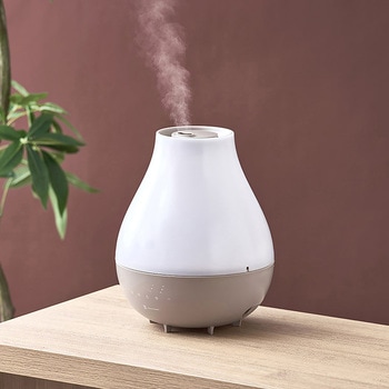 抗菌上部給水ハイブリッド式加湿器 LuLuPure hybrid モカ/ホワイト ライフオンプロダクツ