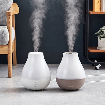 抗菌上部給水ハイブリッド式加湿器 LuLuPure hybrid モカ/ホワイト ライフオンプロダクツ